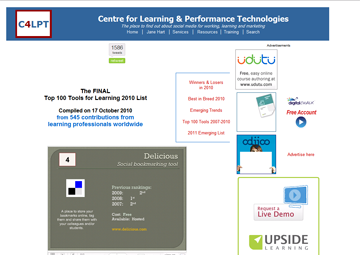 Top 100 Tools for Learning 2010 List