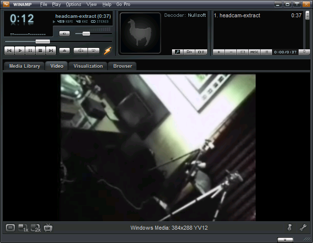 Headcam video extract