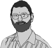 A rotoscoped image of Rupert Russell