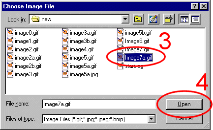 Select a file and press Open