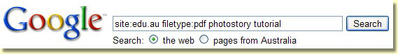 site:edu.au filetype:pdf photostory tutorial